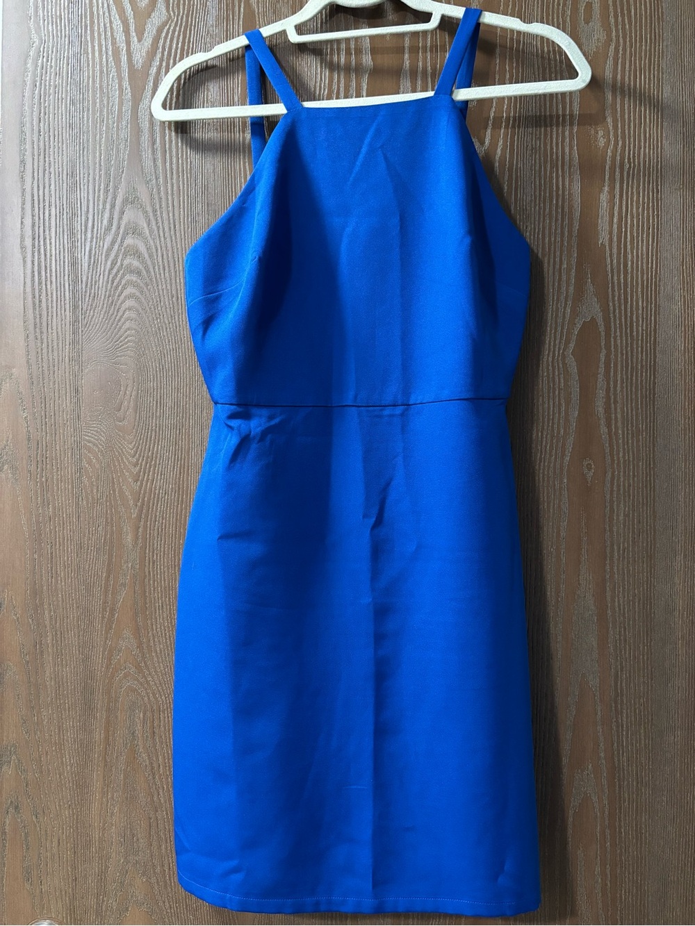 NSR Cobalt Blue Mini Halter Dress